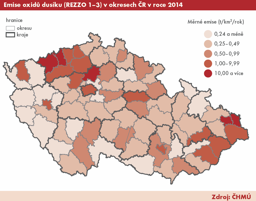 Emisí v ČR je méně