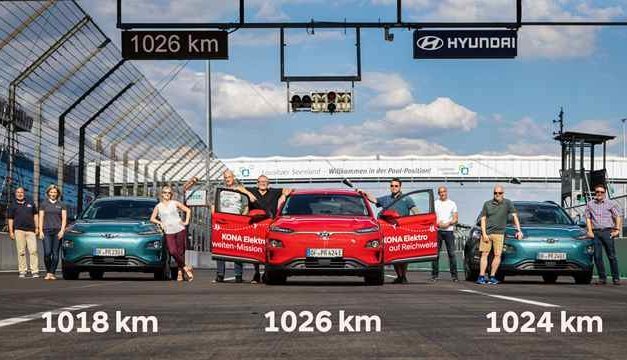 Hyundai Kona Electric stanovil rekord v dojezdu: na jediné nabití ujel 1026 kilometrů