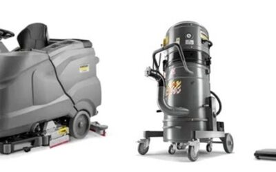 Tipy na profesionální zařízení Kärcher – nové průmyslové vysavače, profi tyčové vysavače a podlahové mycí stroje s posedem