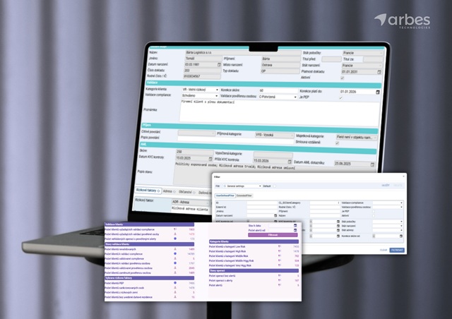 Arbes Technologies uvádí nový AML modul: moderní  a škálovatelné řešení proti praní špinavých peněz